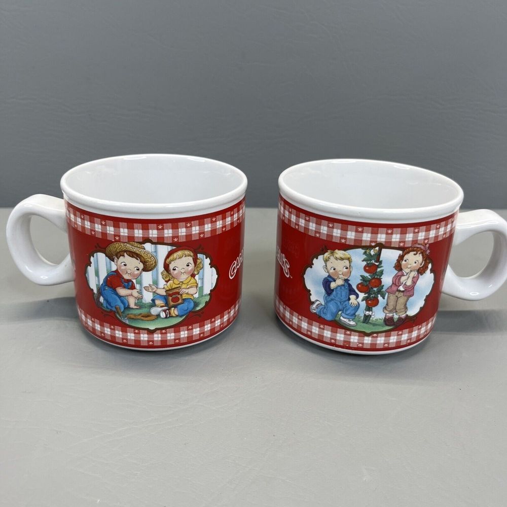 Campbell Soup Mug Cup Kids Houston Harvest 2002 Lot of 2